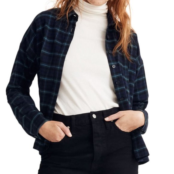 Madewell Bromley Plaid Flannel Shirt - Picture 1 of 5